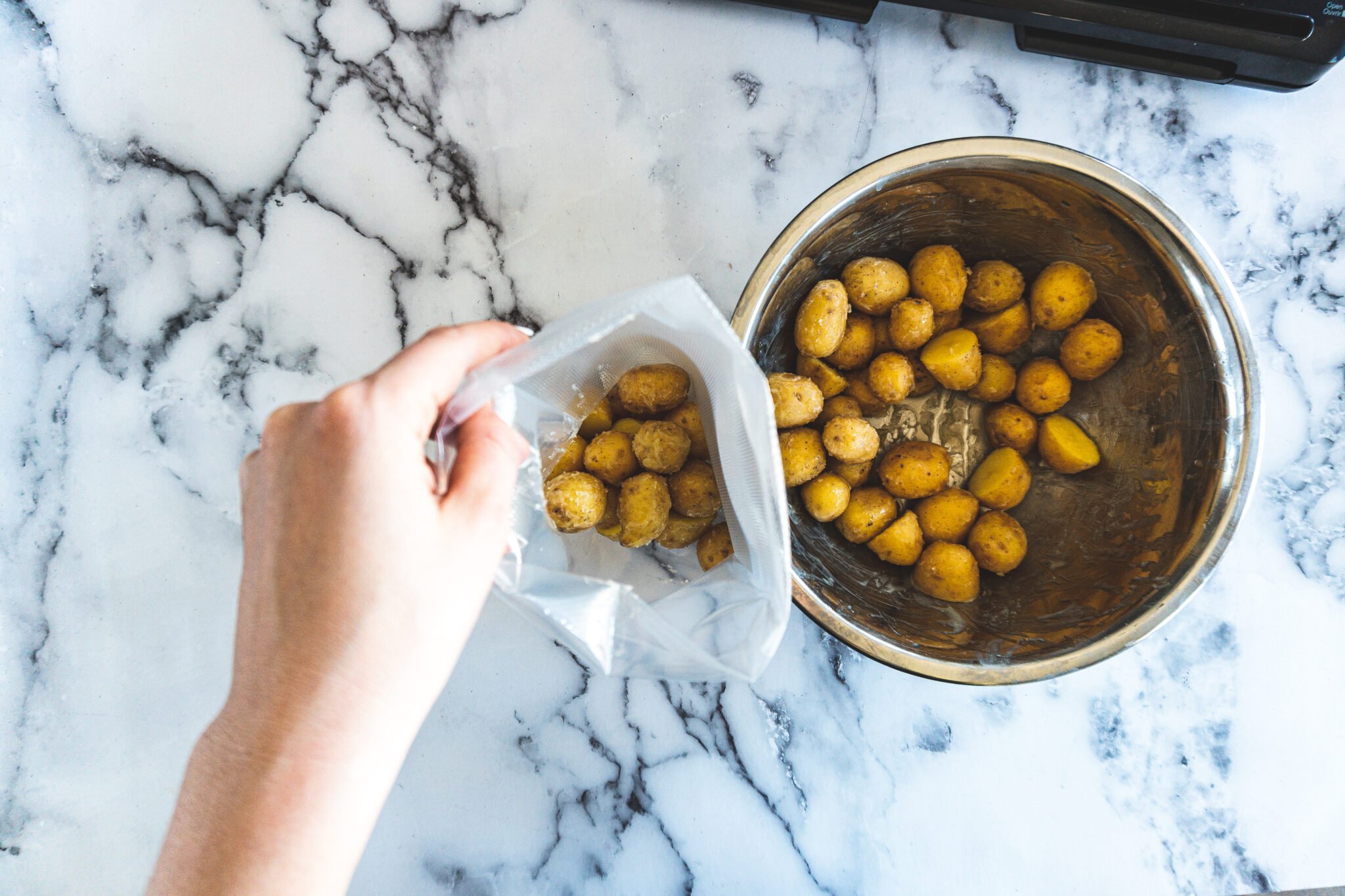 Pommes de terre sous vide