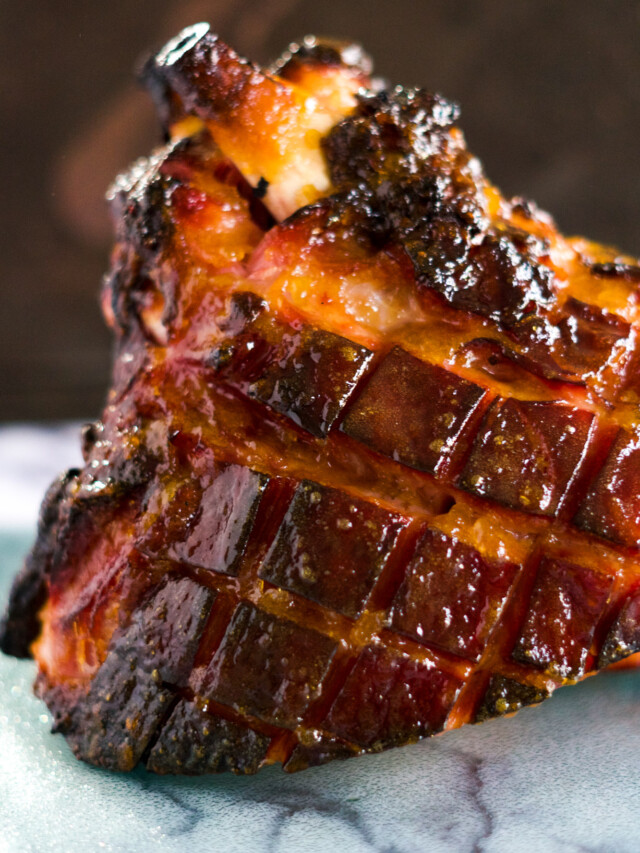 Pellet Grill Twice Smoked Ham crave the good