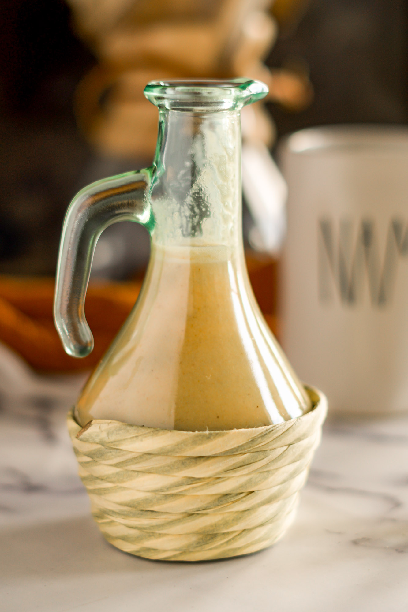 Pumpkin Spiced Coffee Creamer in a fun jar.