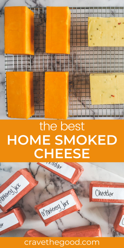 Home smoked cheese pinterest graphic.