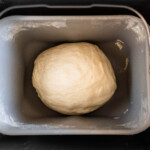 Kneaded sourdough loaf in the bread maker. 