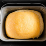 Fully baked sourdough loaf in the bread machine.