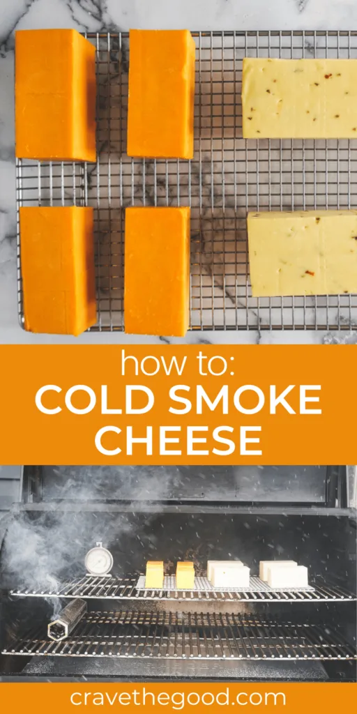How to cold smoke cheese pinterest graphic.