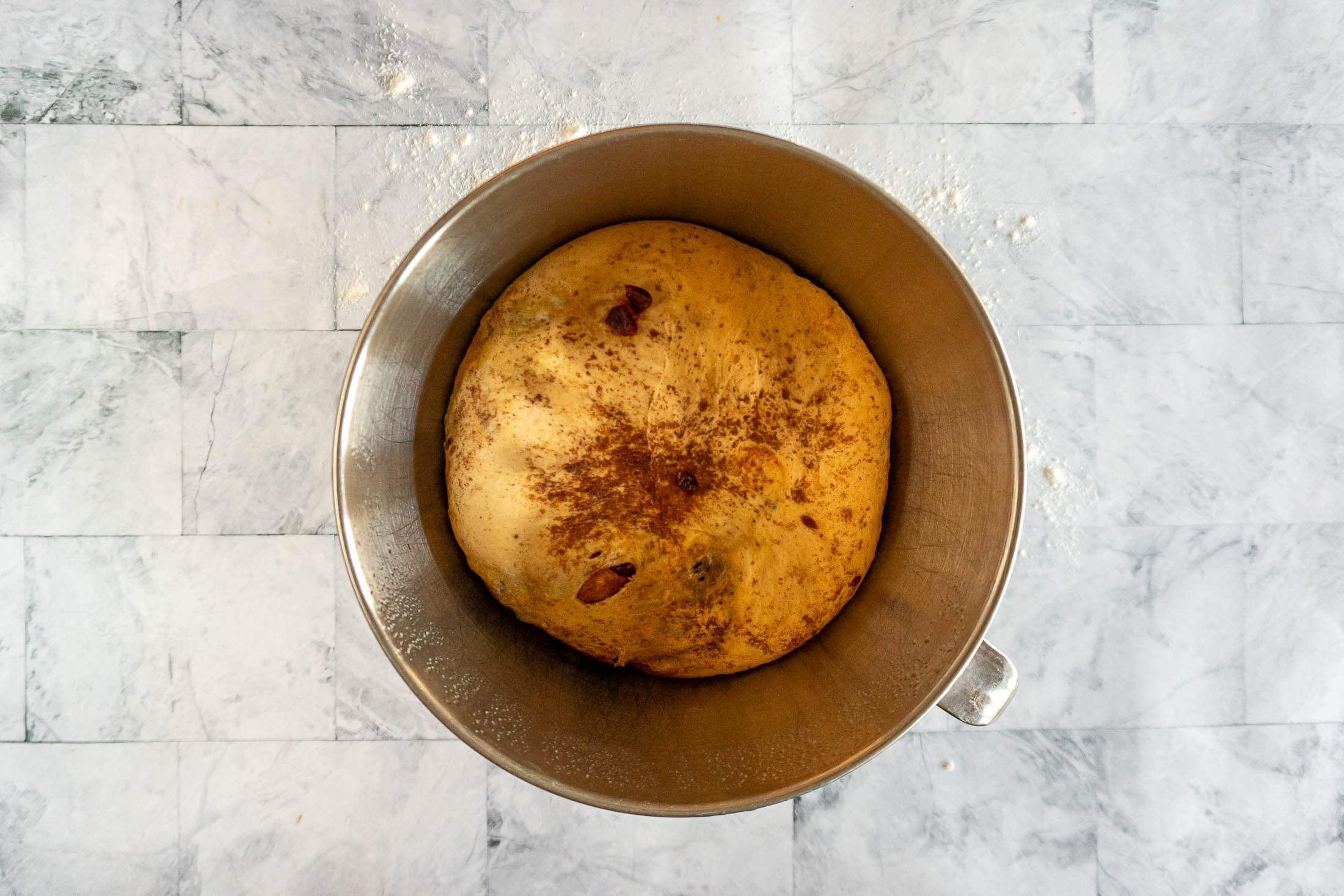 Dough after the bulk ferment.