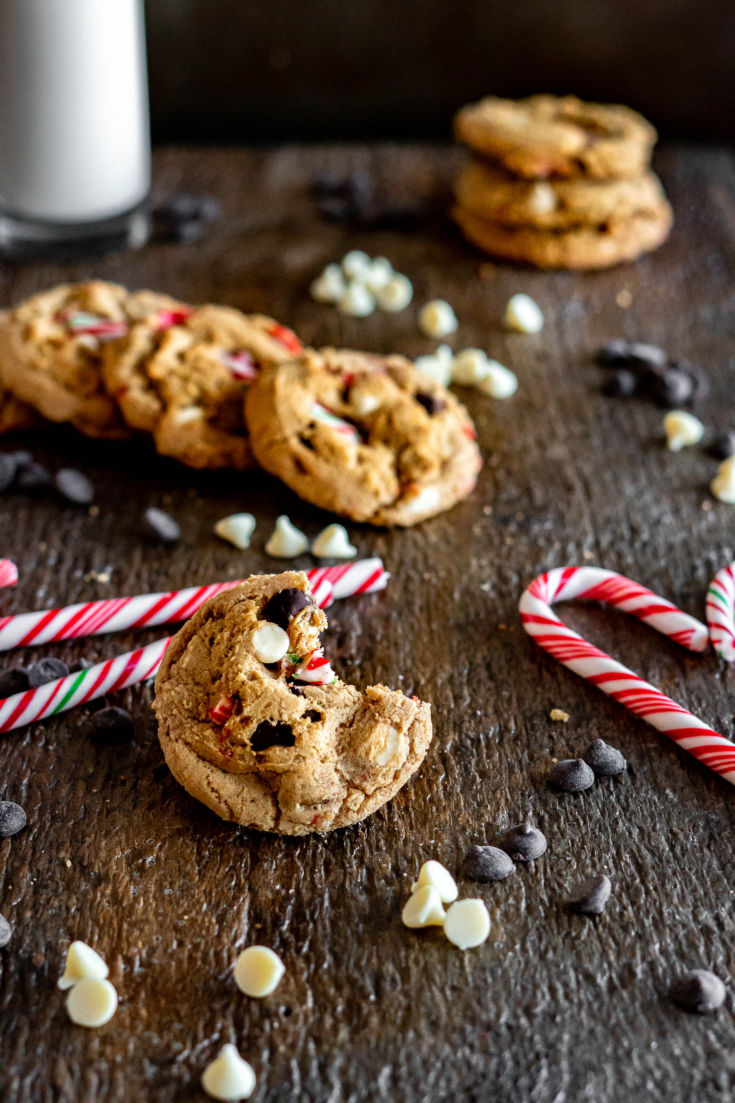 Crushed candy cane cookies.