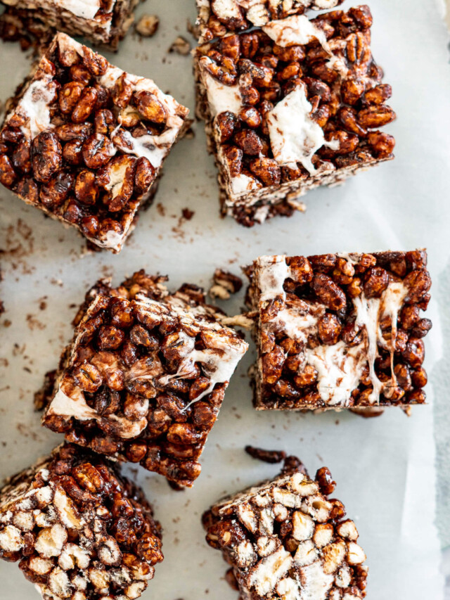 Ooey Gooey Chocolate Puffed Wheat Squares Crave The Good