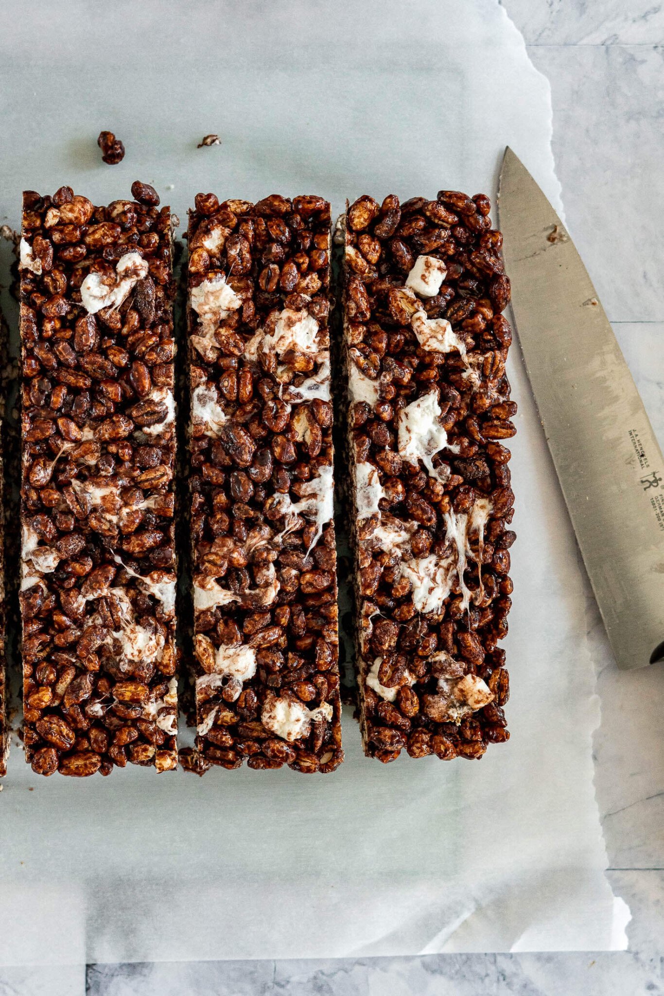 Easy Chocolate Puffed Wheat Squares With Marshmallows Crave The Good