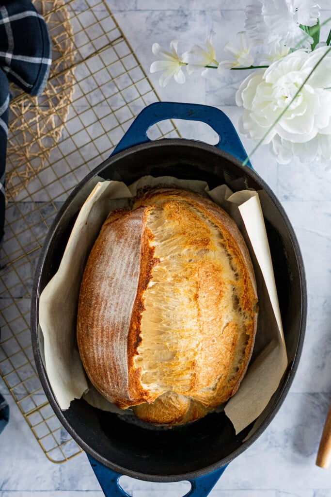 Dutch oven sourdough bread recipe.