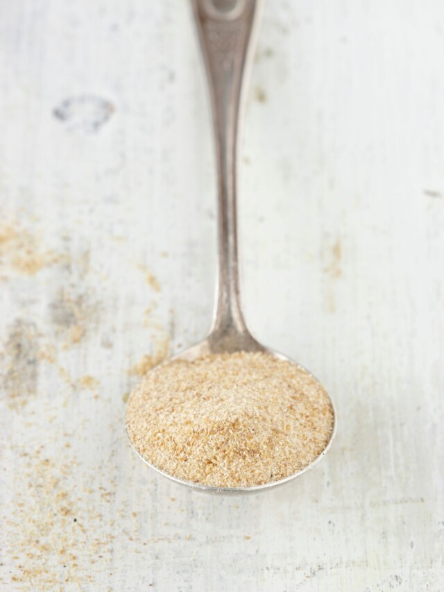 Celery salt in a vintage spoon.