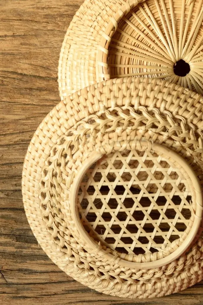 Wicker bowls.