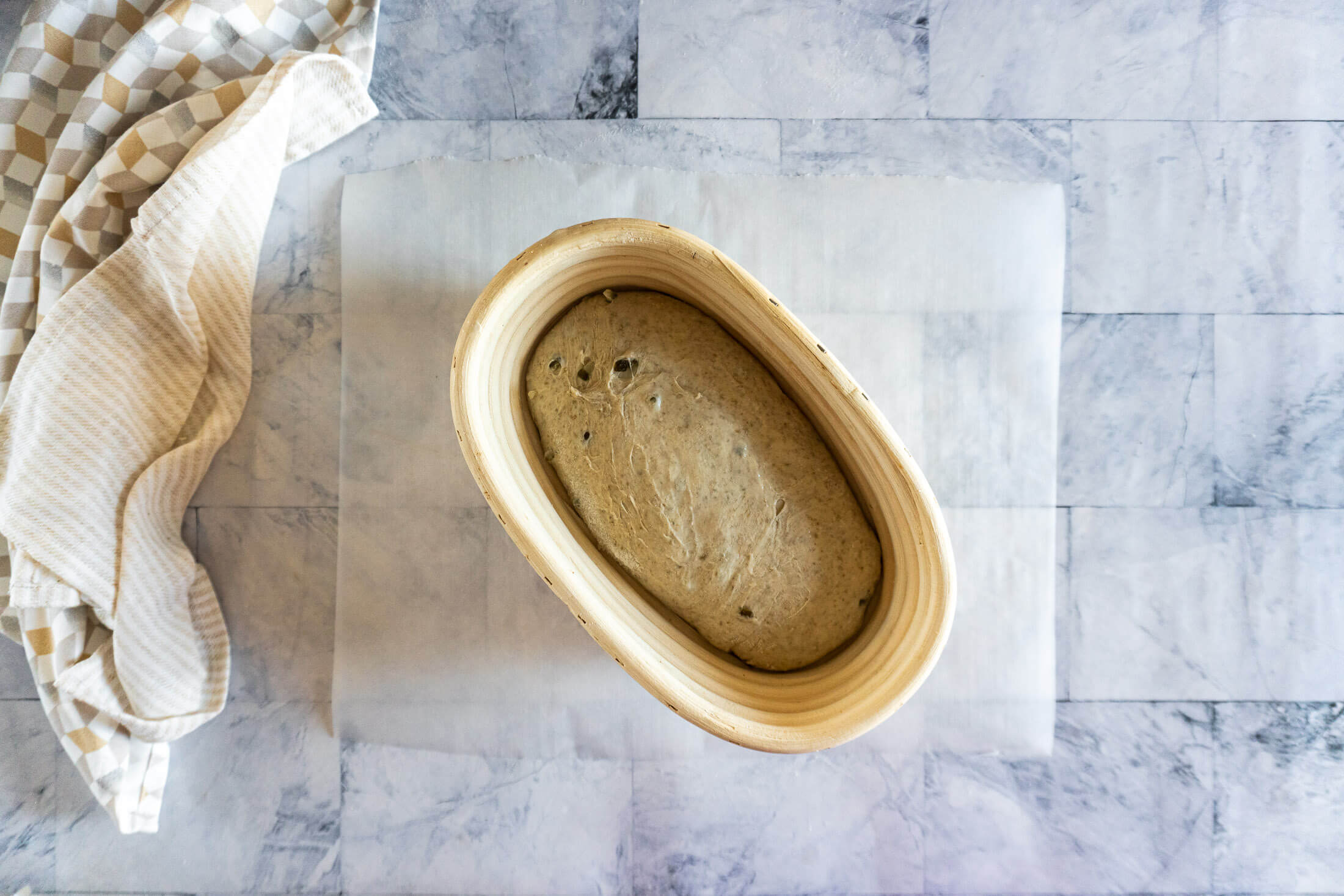 Cold proofed dill pickle sourdough bread. 