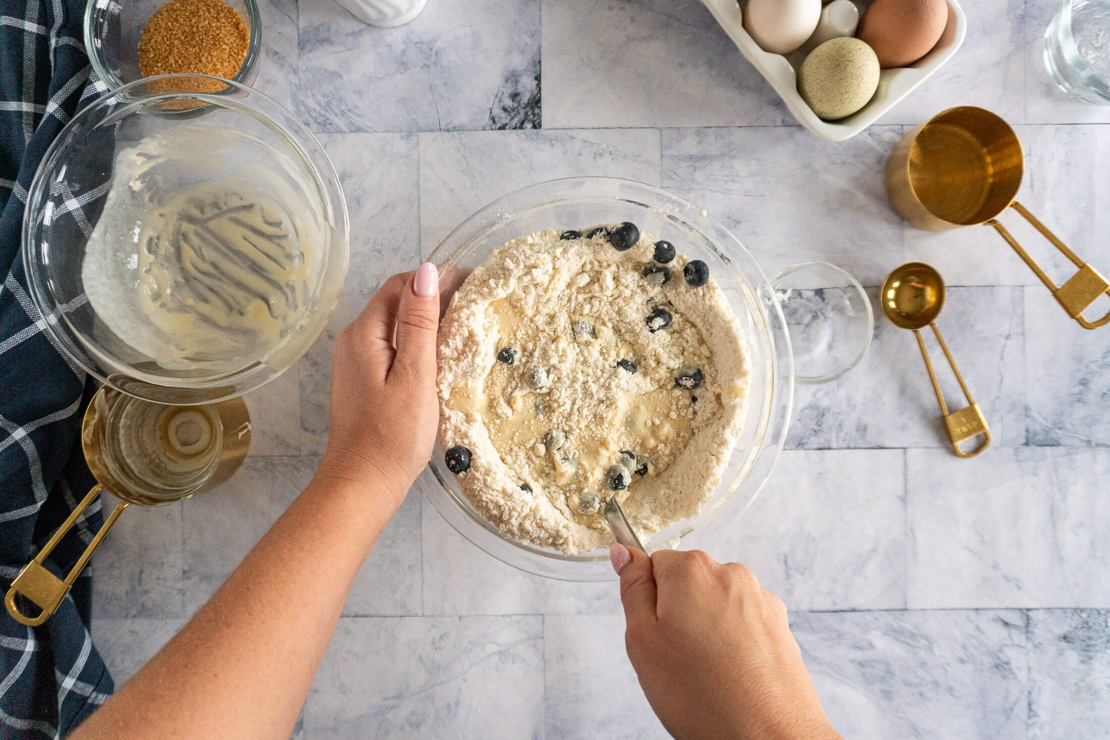 Stirring to combine.