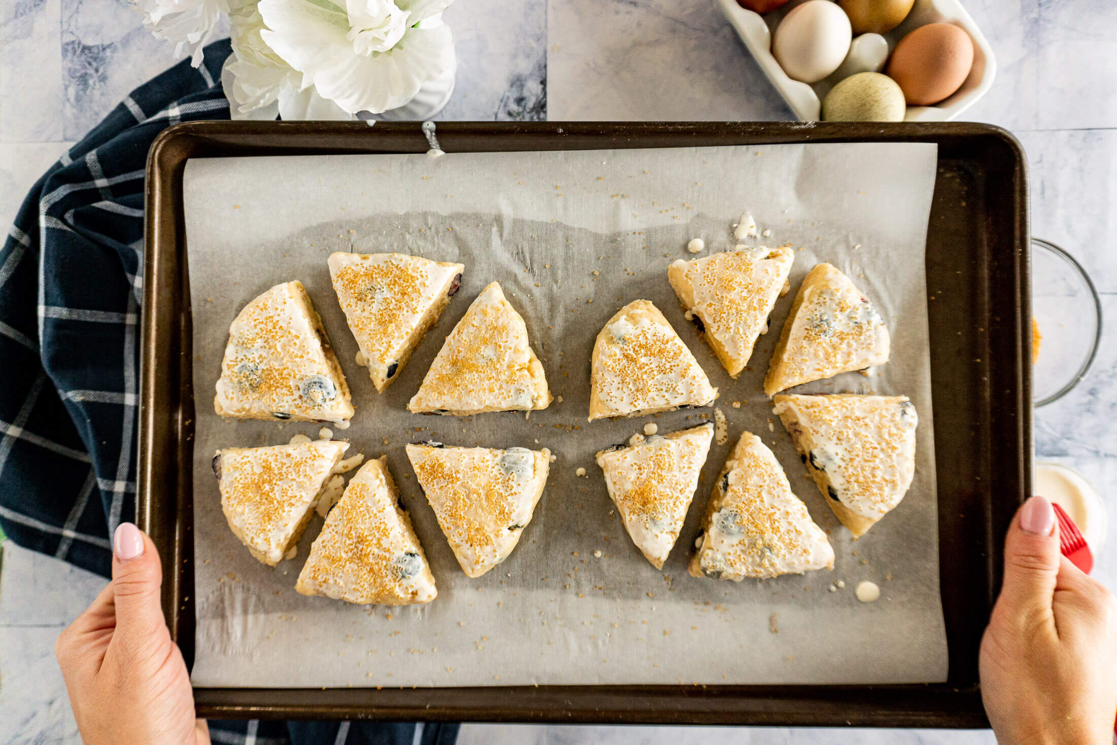 Scones before baking.