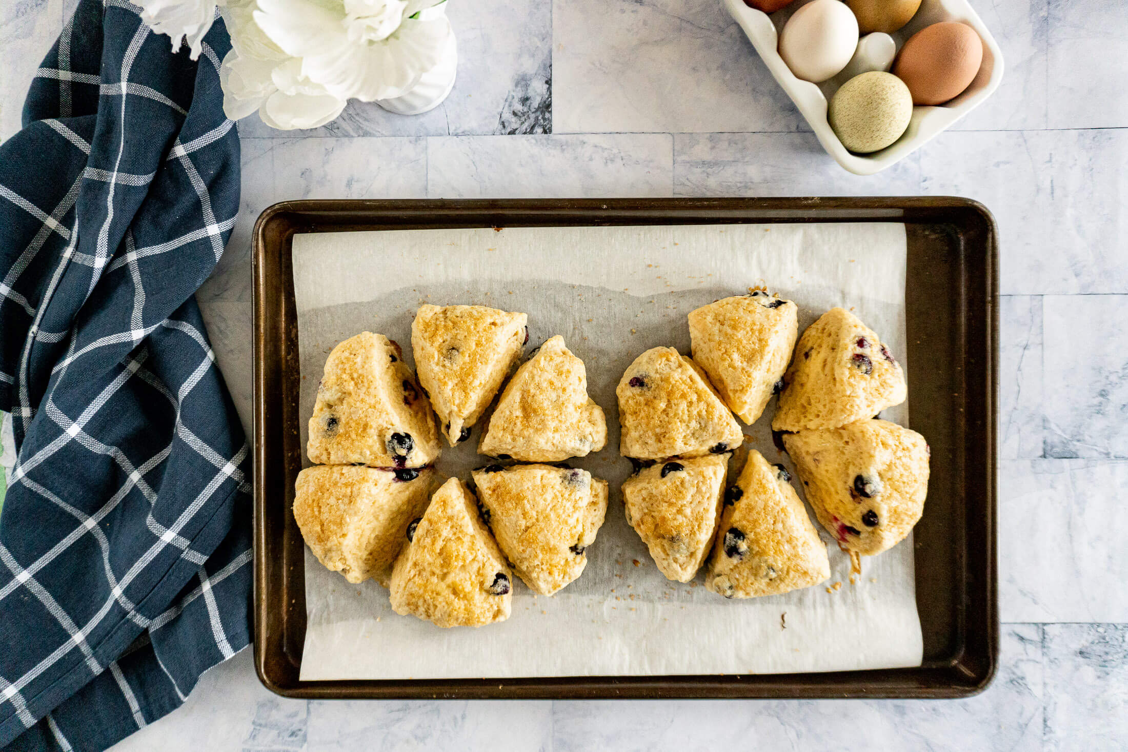 Baked scones.