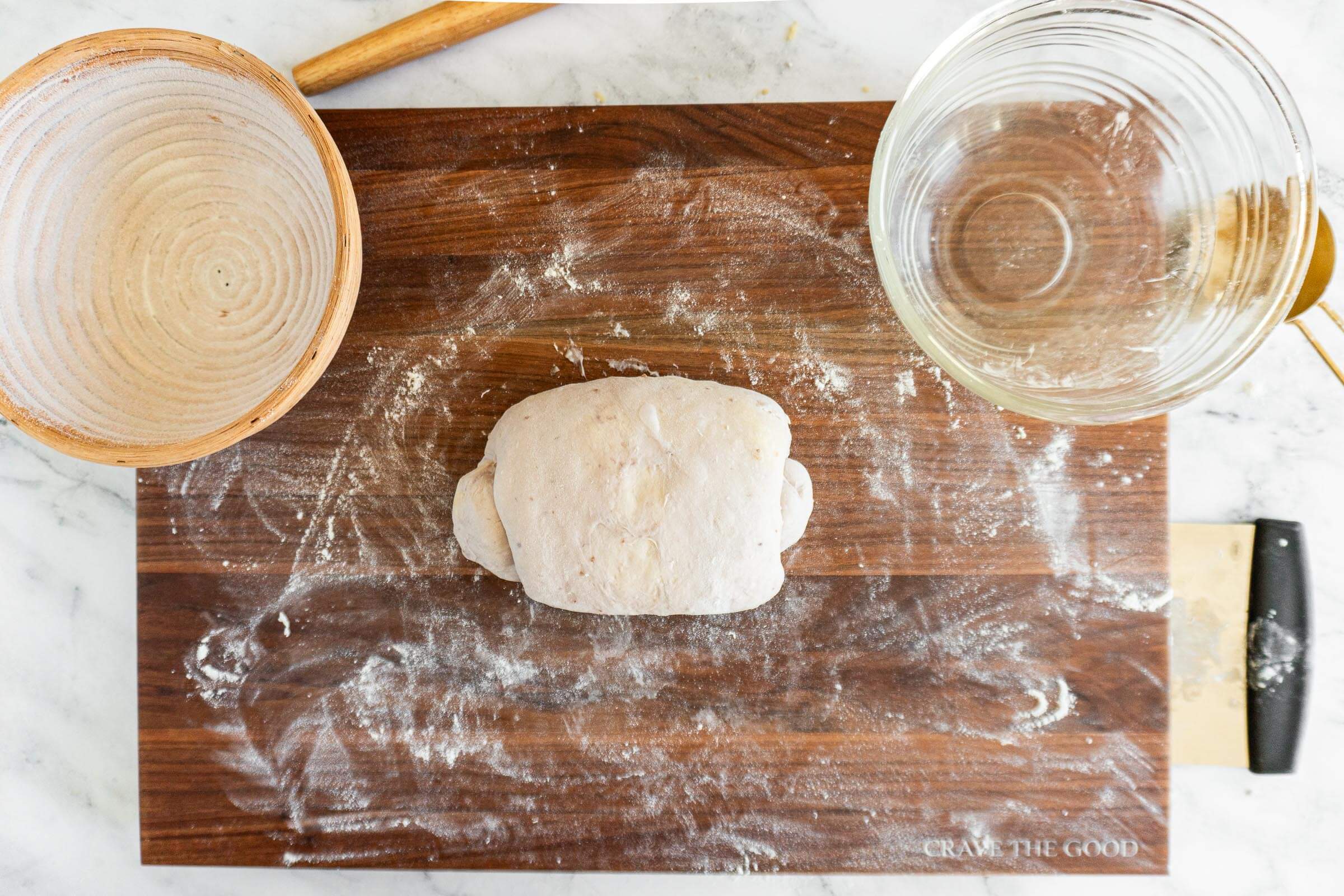 Resting the dough.