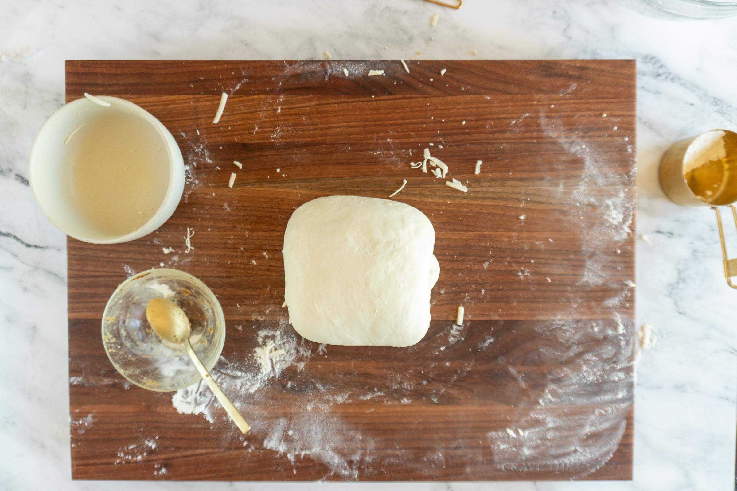 Dough folded. 
