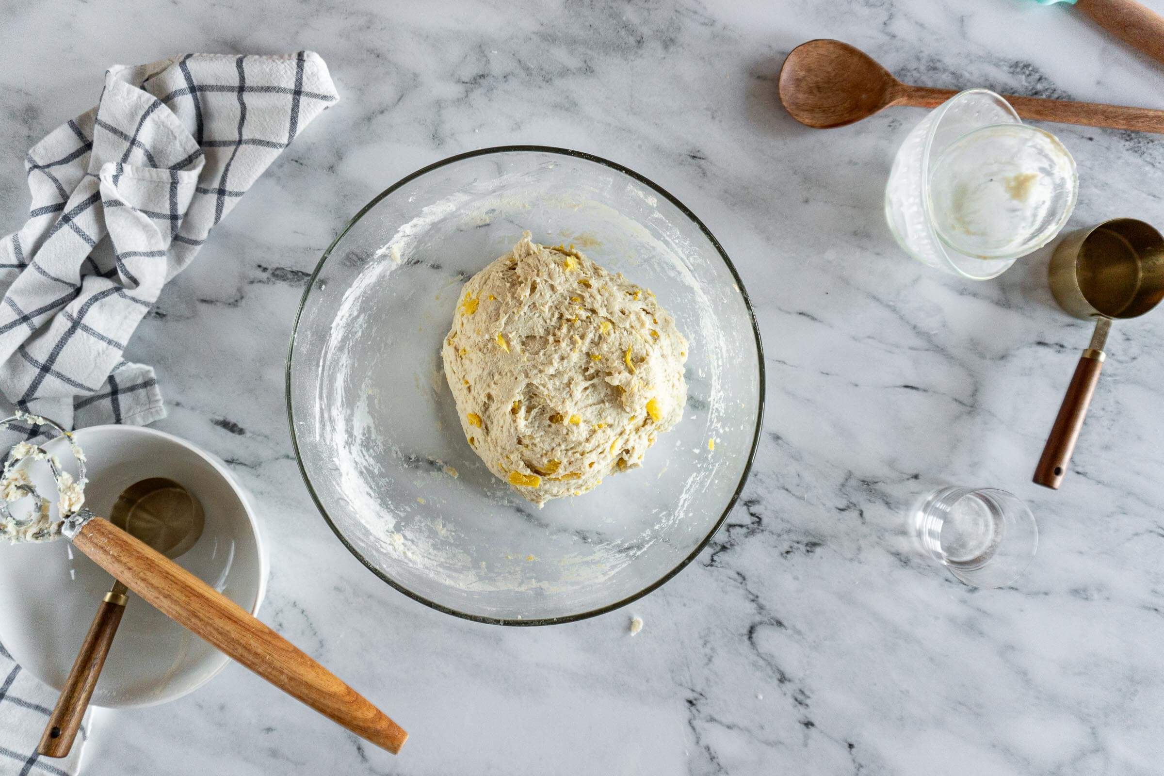 Fully combined dough. 