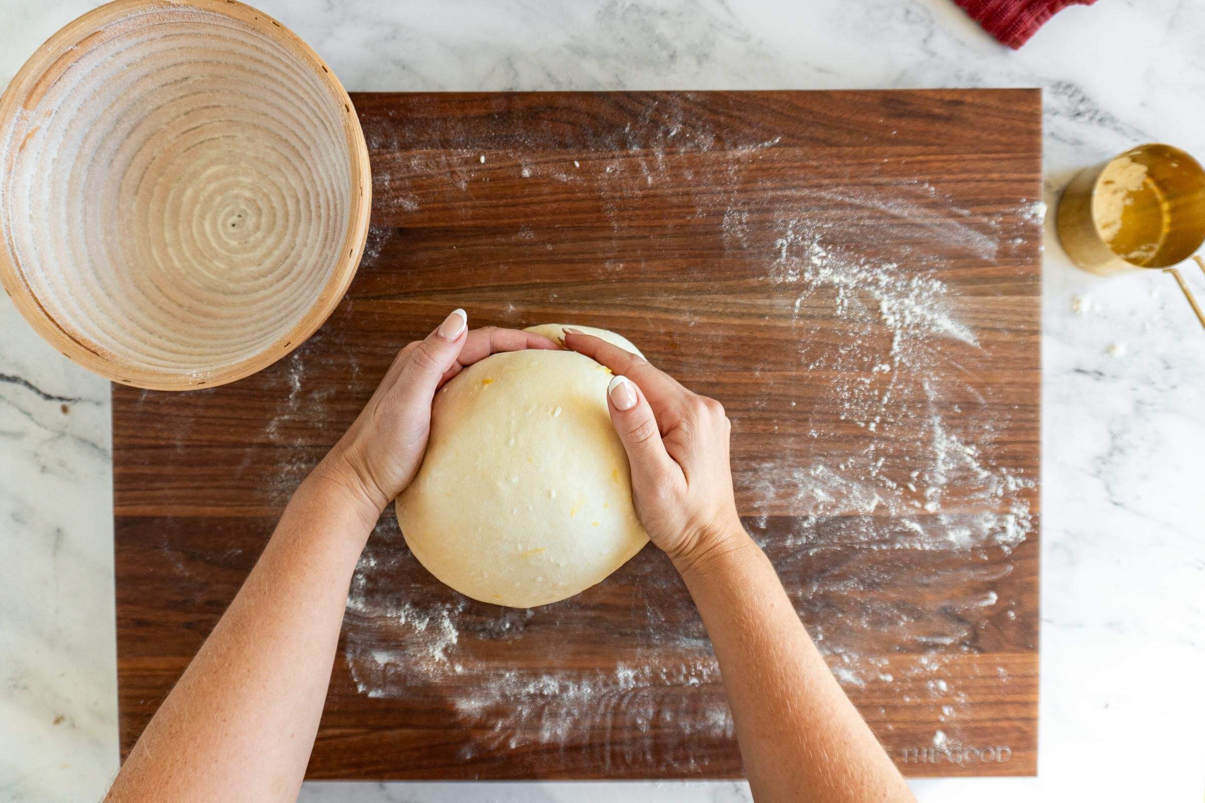 Final shape into a boule.