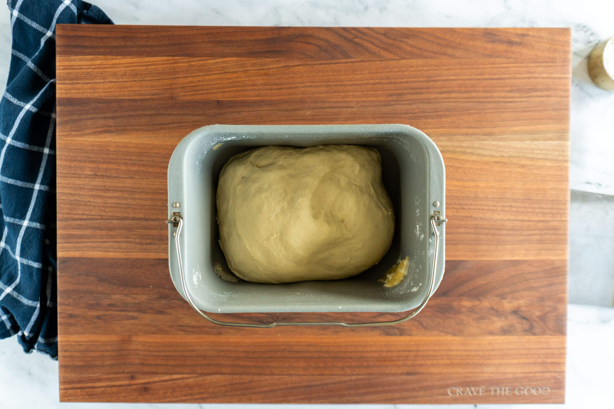 Dough fully mixed and proofed.