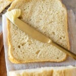 Bread machine sourdough bread recipe pinterest graphic.