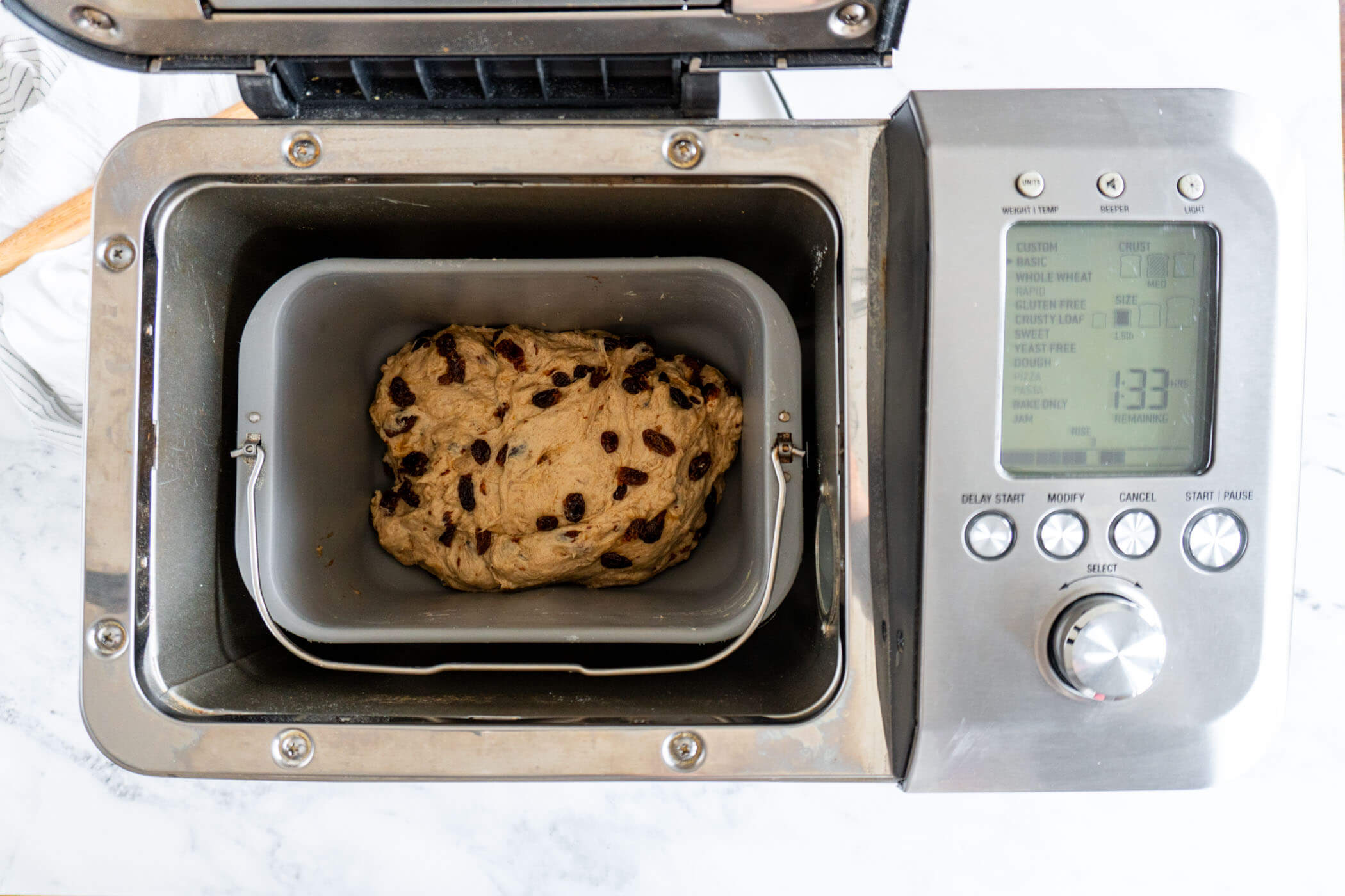 Dough before final proof.