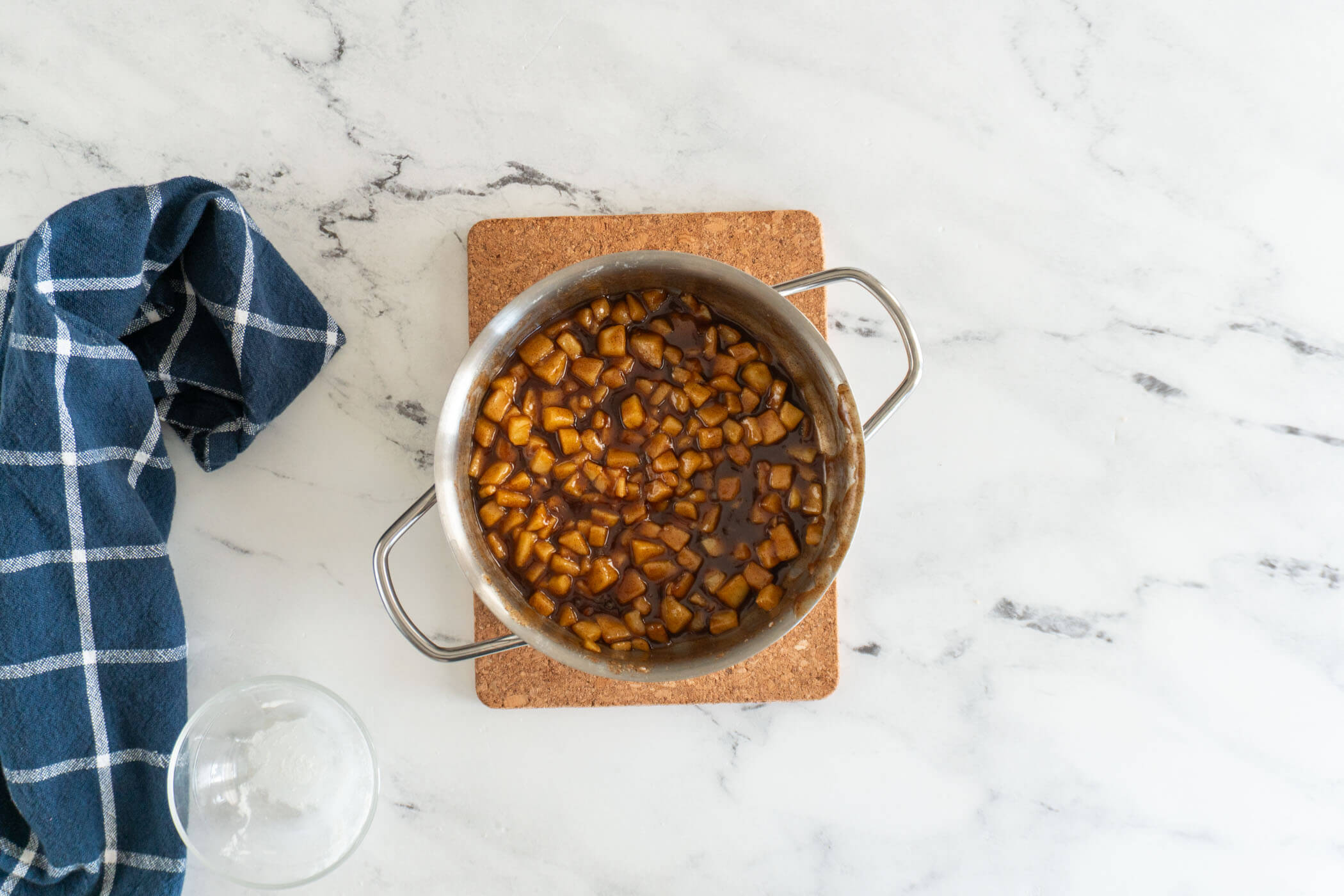 Cooked down filling.