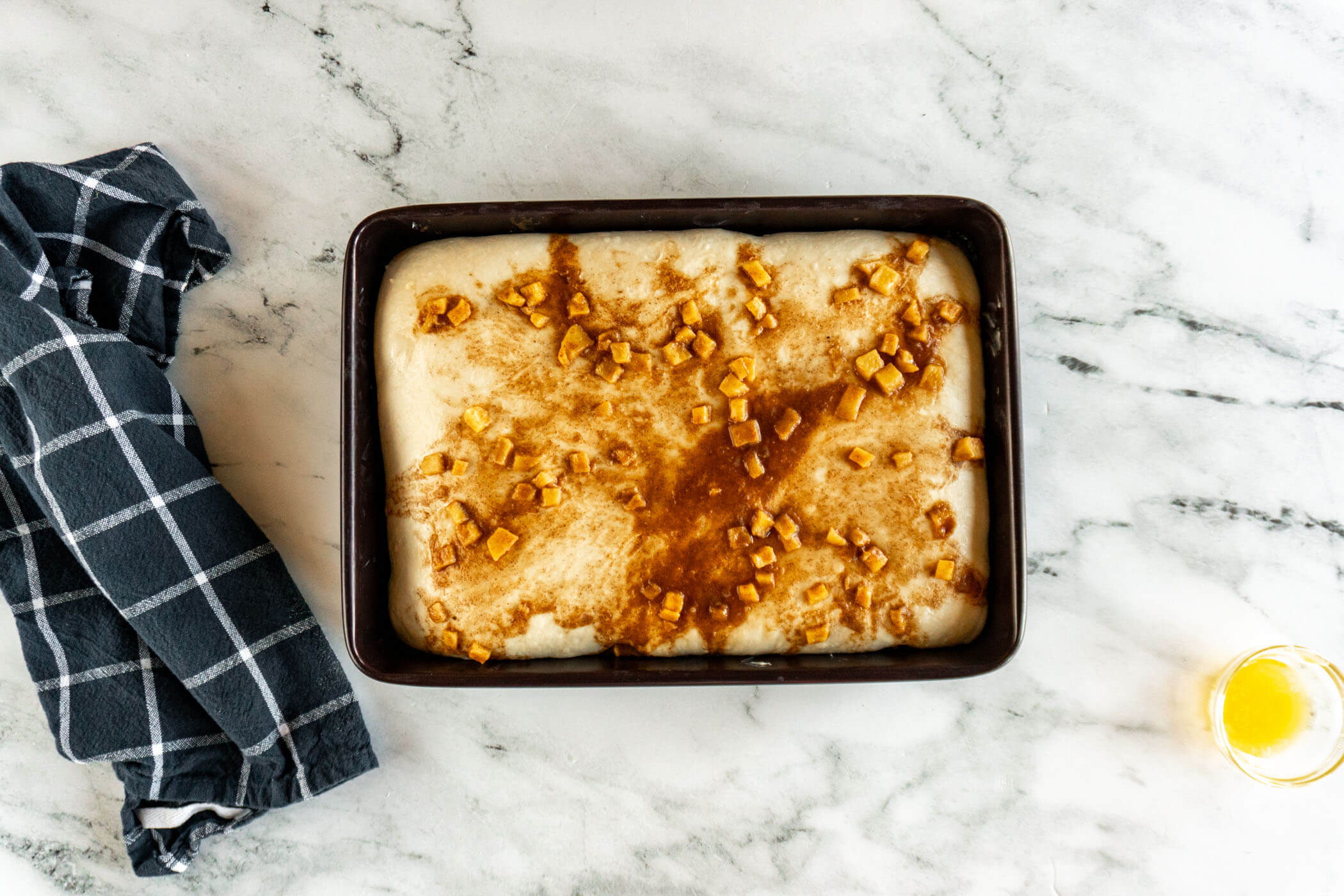 Fully proofed dough. 